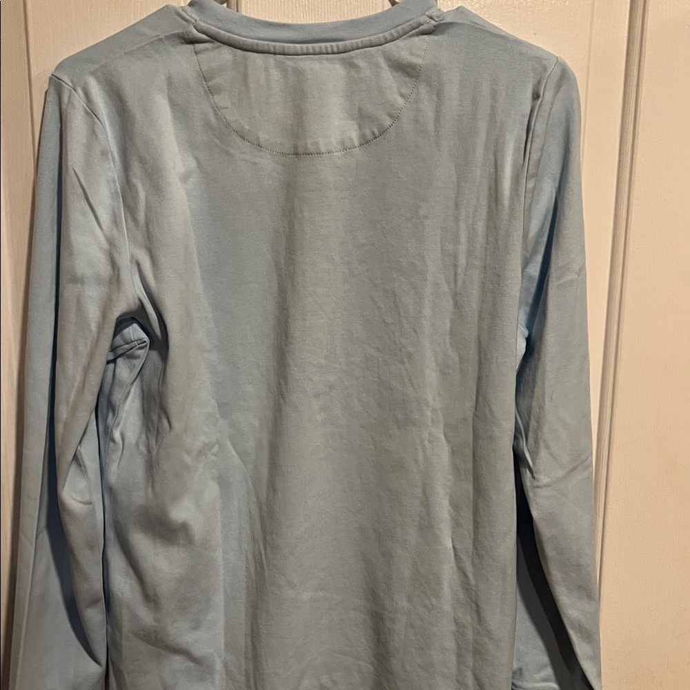 L.L. Bean Light Blue and Navy Pajama Set - Picture 5 of 10